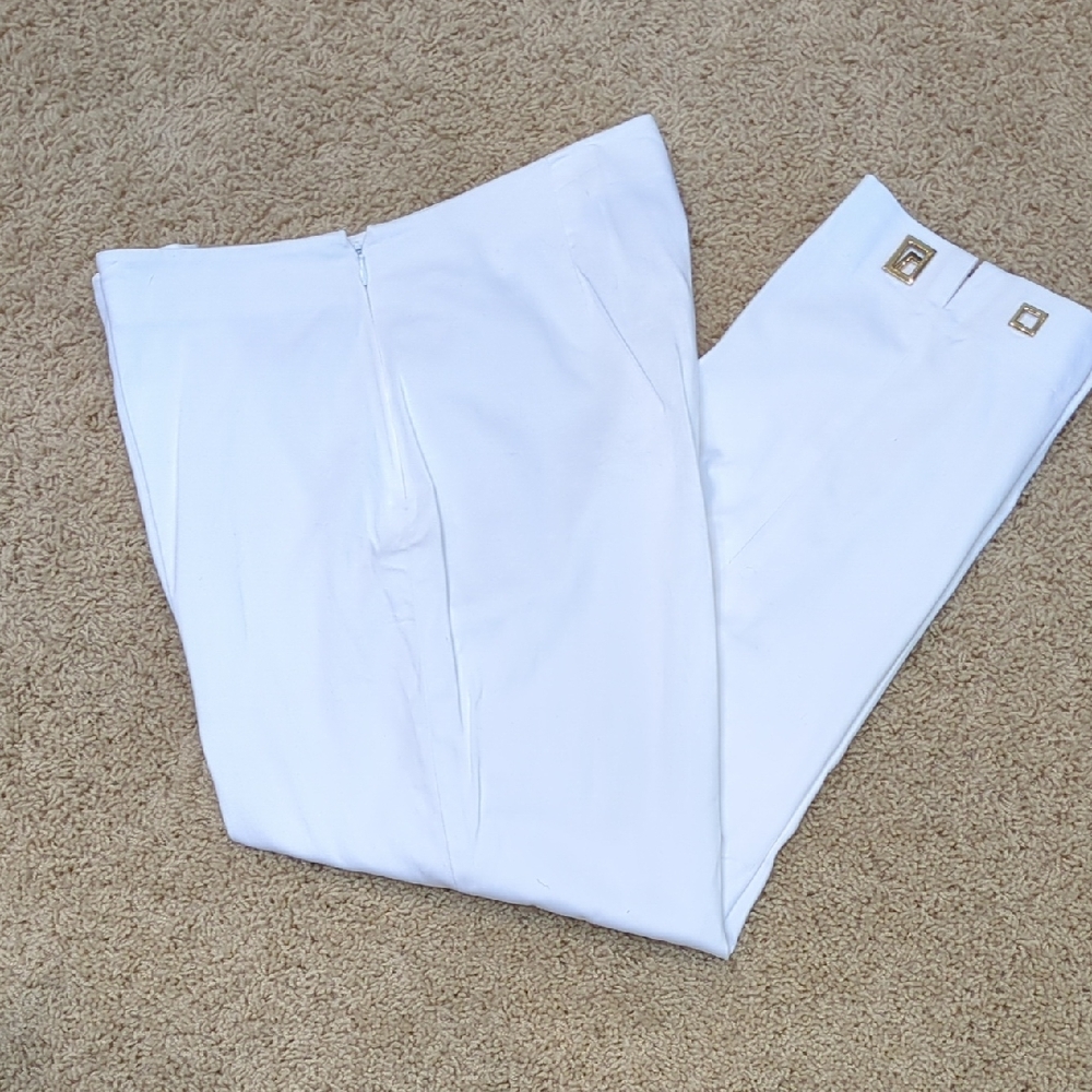 Jones New York White Ankle Pants 6